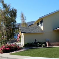 Artificial Grass Carpet Cave Creek, Arizona Landscape Rock, Front Yard Design