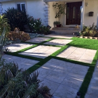 Plastic Grass Copper Hill, Arizona Paver Patio, Front Yard Landscape Ideas