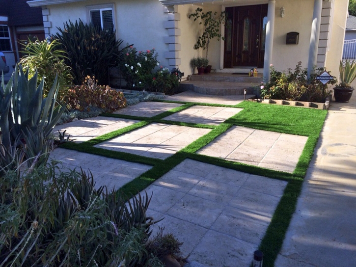 Plastic Grass Copper Hill, Arizona Paver Patio, Front Yard Landscape Ideas